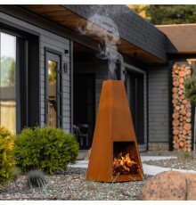 Костровая чаша-очаг OXA Taper из CorTen (чаша для огня)