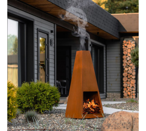 Кострова чаша-вогнище OXA Taper з CorTen (чаша для вогню)