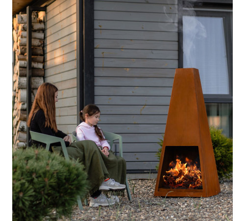 Кострова чаша-вогнище OXA Taper з CorTen (чаша для вогню)