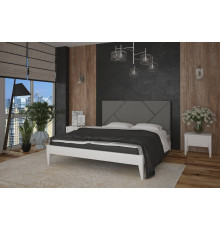 Двуспальная кровать Mebigrand Нью-Йорк ДК Белый + Аляска 01 160х200 см (DMBG-1535)