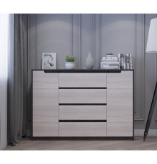 Большой комод для дома Эверест Микс-3 (телескопы) 140х38х97 венге + дуб молочный (DTM-2007)