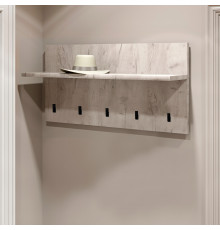 Вешалка на стену Эверест Соната-800 80х40 см дуб крафт белый (DTM-2729)