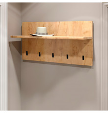 Вешалка на стену Эверест Соната-800 80х40 см дуб крафт золотой (DTM-2730)