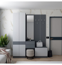 Подвесная тумба с зеркалом Doros Сола Графит / Серый 45х40х168,6 см DRS-011742 (44900342)