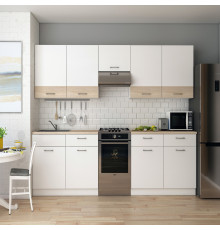 Кухня модульная Лея Doros 300х60х250 см Белый/Дуб сонома (DRS-011378)