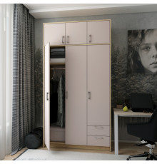 Шкаф для одежды Doros Ронди с антресолью Дуб Артизан/Кашемир 3ДСП 121х52х236 DRS-011667 (80737819)