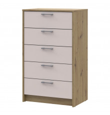 Комод Doros Ронди Дуб Артизан/Кашемир 5 ящиков 60х40х100 DRS-011784 (41516189)