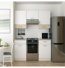 Кухня модульная Лея Doros 180х60х250 см Белый/Дуб сонома (DRS-011381)