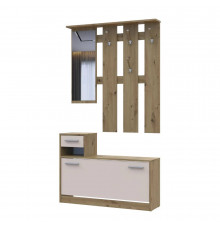 Прихожая с зеркалом Doros Alice Дуб Эвок/Кашемир 100х25х182.9 DRS-011755 (44900360)