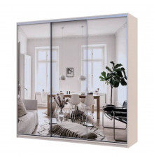 Шкаф-купе Doros Сити Лайт Кашемир 3 зеркала 225х60х225 (DRS-011811)