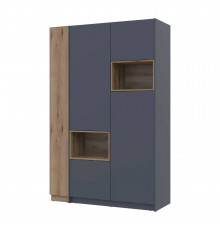 Шкаф для одежды с нишей и этажеркой Doros Дейл Графит/Дуб Эвок 2 ДСП 143.2х52х220 DRS-011734 (42005154)