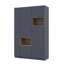 Шкаф для одежды с нишей и этажеркой Doros Дейл Графит/Дуб Эвок 2 ДСП 143.2х52х220 DRS-011723 (44900335)