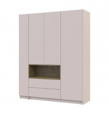Шкаф для одежды с нишей и этажеркой Doros Дейл Кашемир/Дуб Артизан 3 ДСП 178х52х220 DRS-011726 (44900338)