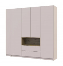 Шкаф для одежды с нишей и этажеркой Doros Дейл Кашемир/Дуб Артизан 4 ДСП 234х52х220 DRS-011728 (44900340)