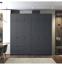 Шкаф для одежды Doros Лукас Графит 3+3 ДСП 240х50х240 DRS-011693 (42005109)