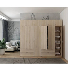 Шкаф для одежды Doros Лукас Дуб сонома 3+3 ДСП 270х50х240 DRS-011705 (42005115)