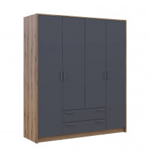 Шкаф для одежды Doros Ронди Дуб Артизан/Графит 4ДСП 160х52х195 DRS-011659 (80737824)