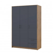 Шкаф для одежды Doros Ронди с антресолью Дуб Артизан/Графит 3ДСП 121х52х236 DRS-011664 (80737818)