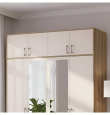 Антресоль высокая Doros Ронди Дуб Артизан/Кашемир 4 ДСП 160х52х65 (DRS-011910)