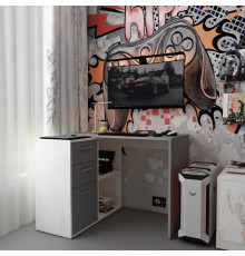 Офисный стол Doros T8 Белый/Графит 100х83х75 (DRS-011891)