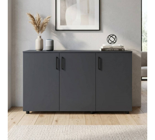 Комод Doros Торн Антрацит 3 ДСП 135х51.6х80 (DRS-012097)