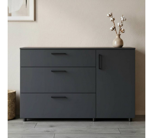 Комод Doros Торн Антрацит 3Ш/1Д 135х51.6х80 (DRS-012103)