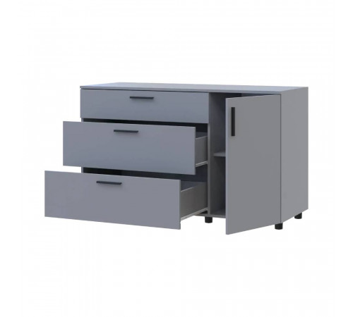 Комод Doros Торн Серый 3Ш/1Д 135х51.6х80 (DRS-012107)