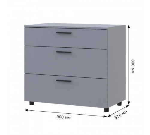 Комод Doros Торн Кремона Канноло 3Ш 90х51.6х80 (DRS-012095)