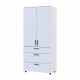 Шкаф для одежды Doros Торн Белый 2 ДСП/3Ш (штанга) 90х51.6х200 (DRS-012021)