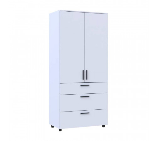 Шкаф для одежды Doros Торн Белый 2 ДСП/3Ш (штанга) 90х51.6х200 (DRS-012021)