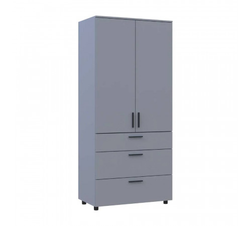 Шкаф для одежды Doros Торн Серый 2 ДСП/3Ш (полки) 90х51.6х200 (DRS-012024)