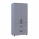 Шкаф для одежды Doros Торн Серый 2 ДСП/3Ш (полки) 90х51.6х200 (DRS-012024)