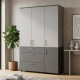 Шкаф для одежды Doros Торн Антрацит/Серый 3 ДСП/3Ш (полки) 135х51.6х200 (DRS-012036)