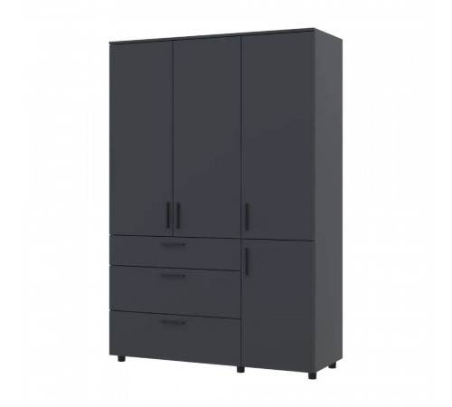 Шкаф для одежды Doros Торн Антрацит 3 ДСП/3Ш (полки) 135х51.6х200 (DRS-012084)