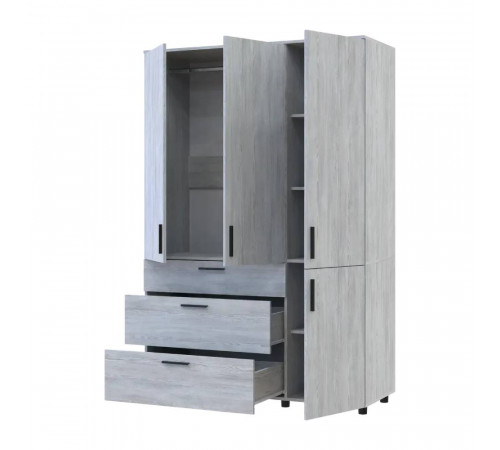 Шкаф для одежды Doros Торн Сосна Натти 3 ДСП/3Ш (штанга) 135х51.6х200 (DRS-012081)
