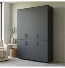 Шкаф для одежды Doros Торн Антрацит 3 ДСП (штанга) 135х51.6х200 (DRS-012083)