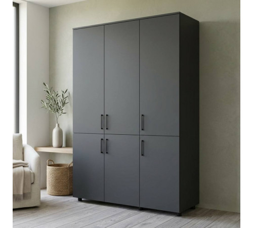 Шкаф для одежды Doros Торн Антрацит 3 ДСП (штанга) 135х51.6х200 (DRS-012083)