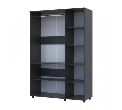 Шкаф для одежды Doros Торн Антрацит 3 ДСП (штанга) 135х51.6х200 (DRS-012083)