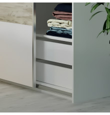 Блок ящиков для шкафа купе Doros L-Caiser Белый 87,6х50х55 см (DRS-011276)