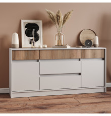 Большой комод с дверями и ящиками Эверест Стайл-1600 160,2х39х75,4 см Кашемир/Канелла (DTM-073570)