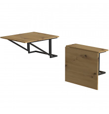 Стол раскладной Александр 6 Ferrum-decor 750x600x700 Черный металл ДСП Дуб Артизан 16 мм (FRD-104897)