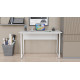 Письменный стол с ящиками Ferrum-decor Оскар 750x1400x600 металл Белый ДСП Бетон 16 мм (FRD-103247)