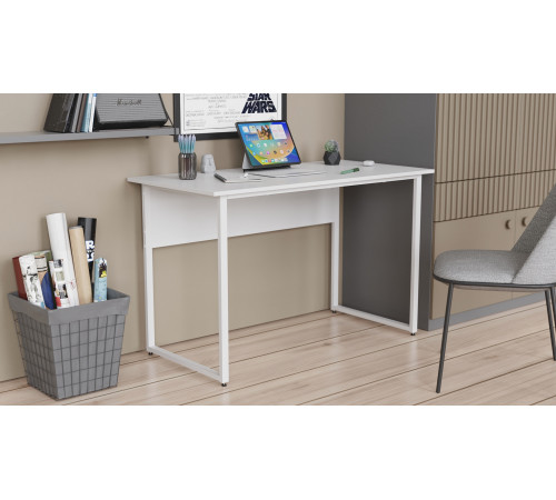 Письменный стол с ящиками Ferrum-decor Оскар 750x1400x600 металл Белый ДСП Бетон 16 мм (FRD-103247)