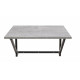 Стол раскладной Александр 7 Ferrum-decor 750x600x700 Черный металл ДСП Бетон 16 мм (FRD-104898)