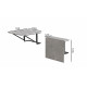 Стол раскладной Александр 7 Ferrum-decor 750x600x700 Черный металл ДСП Бетон 16 мм (FRD-104898)