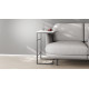 Столик приставной Терри Ferrum-decor 650x440x330 Черный металл ДСП Белое 16 мм (FRD-104648)