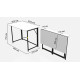 Стол раскладной Морис Ferrum-decor 750x1000x600 Черный металл ДСП Белое 16 мм (FRD-104669)