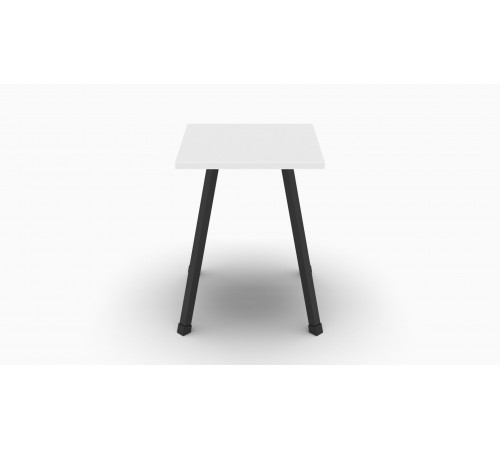 Табурет кухонный Ferrum-decor 430x320x320 Черный металл ДСП Белое 16 мм (FRD-104639)