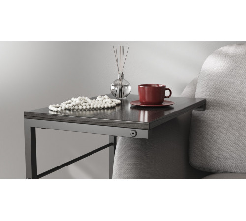 Столик Терри Ferrum-decor 650x440x330 Черный металл ДСП Сосна Кембра 16 мм (FRD-104650)
