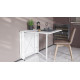 Стол-книга трансформер Орион 2 Ferrum-decor 750x1520x730 Белый металл ДСП Белое 16 мм (FRD-104590)